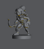 Halfling Female Ranger (Sneaking with Bow) – RPG Miniature for Dungeons & Dragons, Pathfinder, and Tabletop RPGs