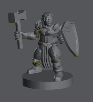 Halfling Male Cleric (Warhammer & Shield) – RPG Miniature for Dungeons & Dragons, Pathfinder, and Tabletop RPGs