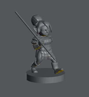 Halfling Female Cleric (Staff) – RPG Miniature for Dungeons & Dragons, Pathfinder, and Tabletop RPGs