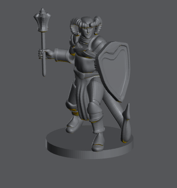 Tiefling Male Cleric (War Mace) – RPG Miniature for Dungeons & Dragons, Pathfinder, and Tabletop RPGs - Blacksheep Industries