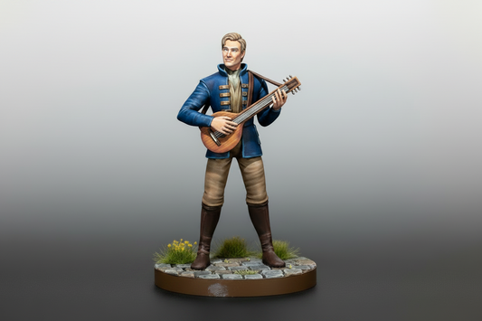 Human Male Bard (Lute) – RPG Miniature for Dungeons & Dragons, Pathfinder, and Tabletop RPGs