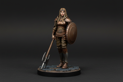 Human Female Artificer Fighter Miniature – RPG Miniature for Dungeons & Dragons, Pathfinder, and Tabletop RPGs
