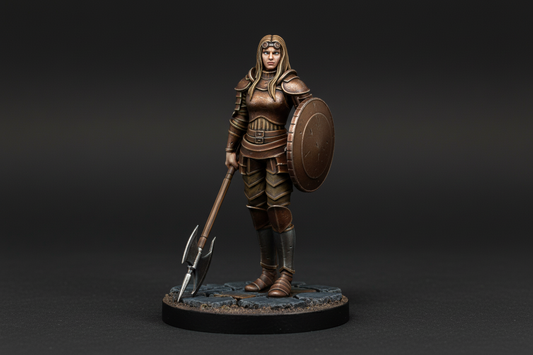 Human Female Artificer Fighter Miniature – RPG Miniature for Dungeons & Dragons, Pathfinder, and Tabletop RPGs
