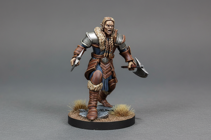 Elven Male Barbarian (Dual Axe-Wielding) Miniature – RPG Miniature for Dungeons & Dragons, Pathfinder, and Tabletop RPGs