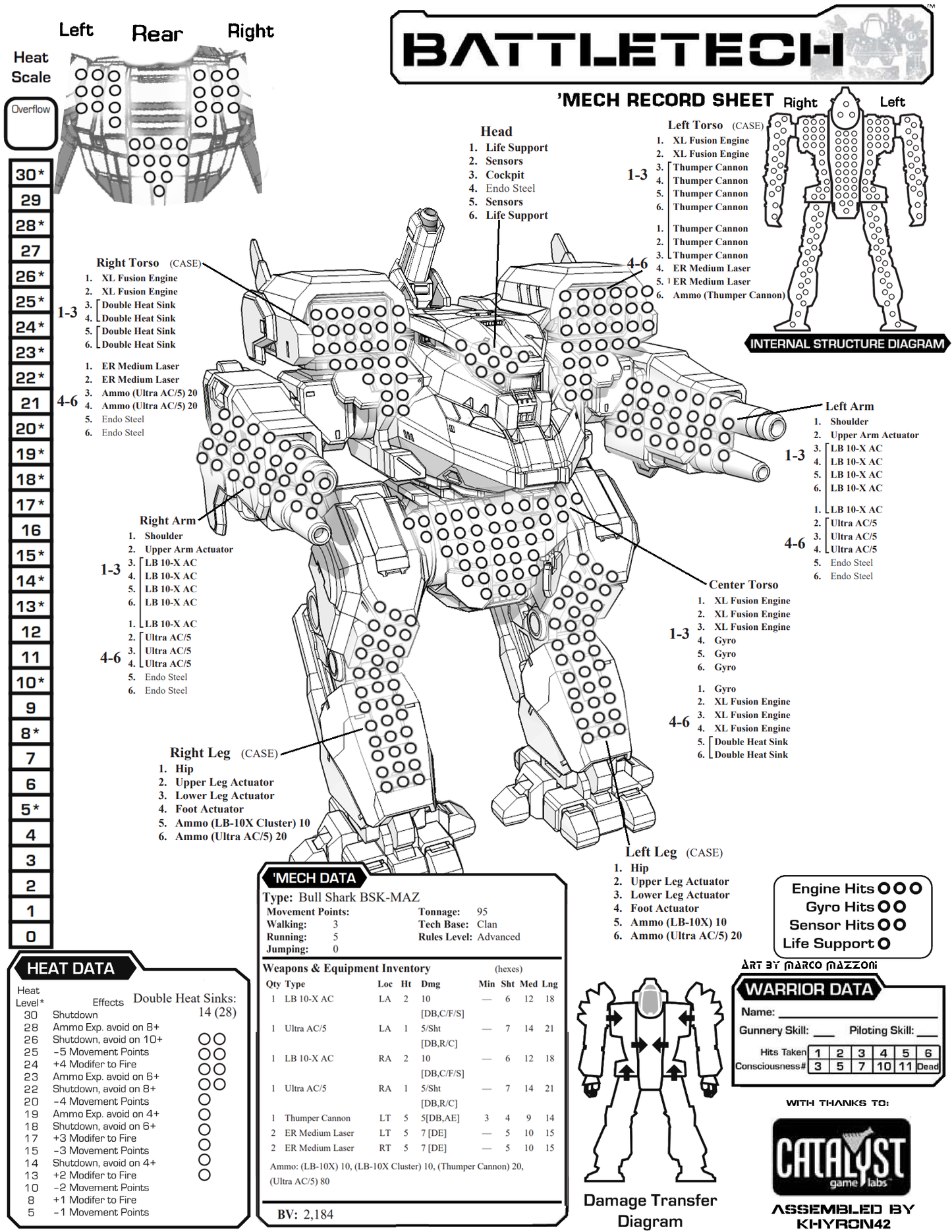 Bull Shark MS-3 BattleTech Miniature