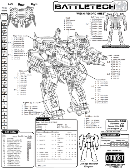 Bull Shark MS-3 BattleTech Miniature