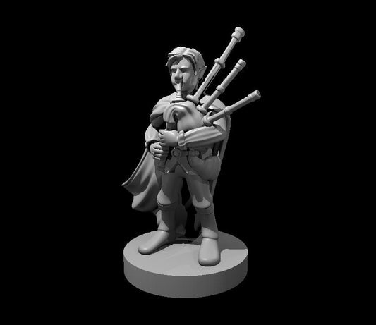 Gnome Male Bard with Bagpipes - Blacksheep Industries Laser & Design