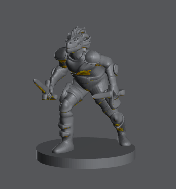 Dragonborn Rogue (Dual Daggers) – RPG Miniature for Dungeons & Dragons, Pathfinder, and Tabletop RPGs