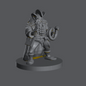 Dwarf Male Warlock (Holding Snake) – RPG Miniature for Dungeons & Dragons, Pathfinder, and Tabletop RPGs