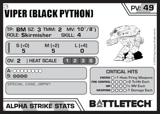 Black Python BKP-Prime4 – BattleTech Miniature Resin Printed Model | Clan Heavy OmniMech