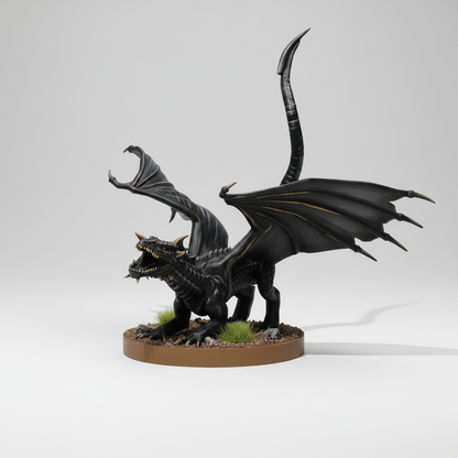 Black Dragon (Wyrmling) – RPG Miniature for Dungeons &amp; Dragons, Pathfinder, and Tabletop Games