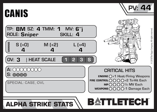 Canis Prime – BattleTech Miniature Resin Printed Model | Clan Assault OmniMech