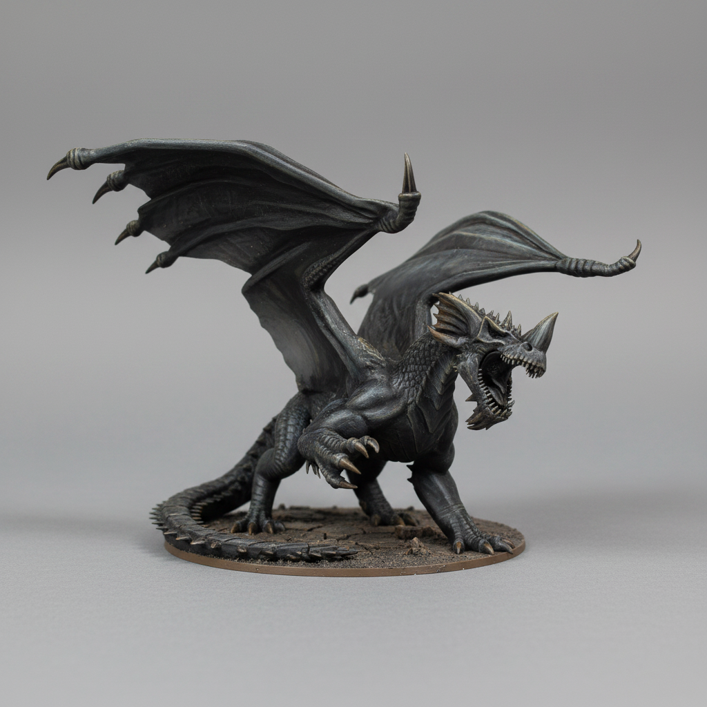 Black Dragon (Adult) – RPG Miniature for Dungeons &amp; Dragons, Pathfinder, and Tabletop Games