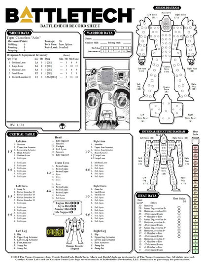 Chameleon – BattleTech Miniature Resin Printed Model | Inner Sphere Medium BattleMech