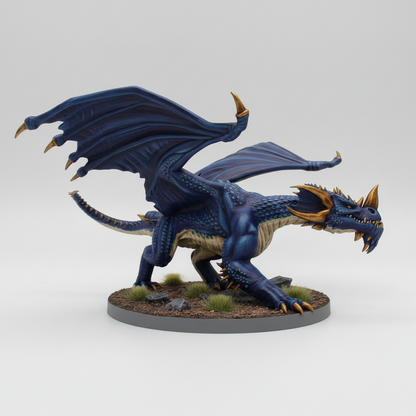 Blue Dragon (Young) – RPG Miniature for Dungeons & Dragons, Pathfinder, and Tabletop Games