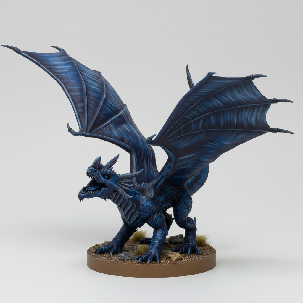 Blue Dragon (Wyrmling) – RPG Miniature for Dungeons & Dragons, Pathfinder, and Tabletop Games