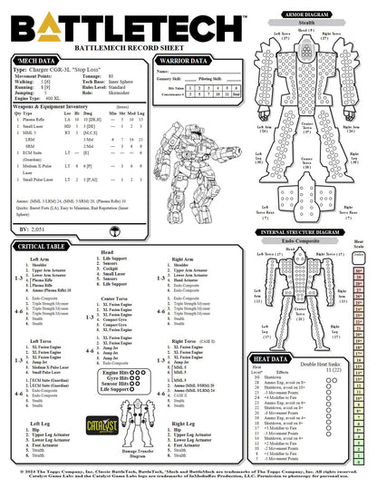 Charger CGR-1A4 – BattleTech Miniature Resin Printed Model | Inner Sphere Assault BattleMech