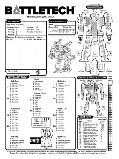 Blood Asp BAS – BattleTech Miniature Resin Printed Model | Clan Assault BattleMech