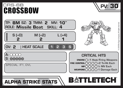 Crossbow CRS-6B – BattleTech Miniature Resin Printed Model | Clan Heavy BattleMech